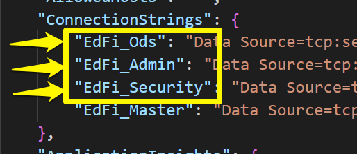 Ed-Fi connection strings