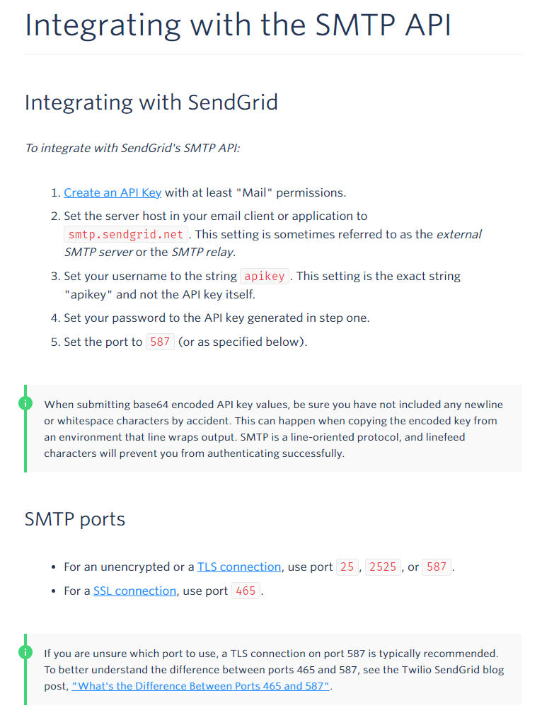 Integrating with SendGrid