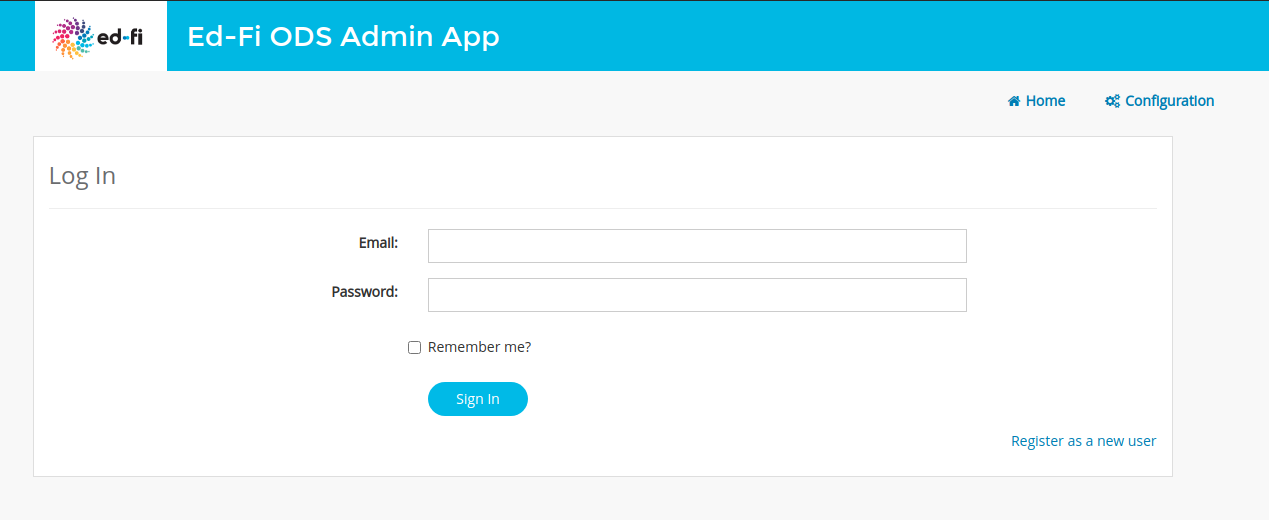 Admin App First Page