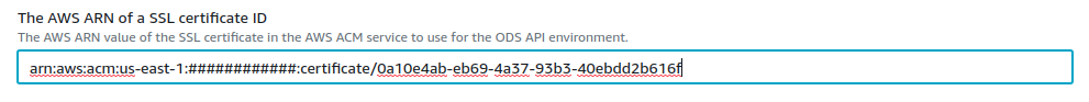 ARN of SSL Certificate ID
