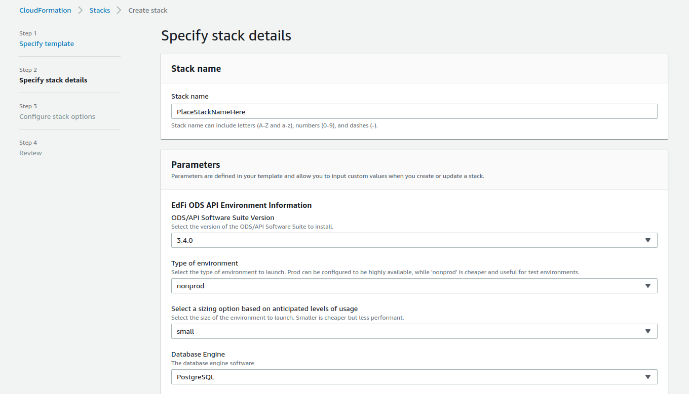 Starting AWS CF Template