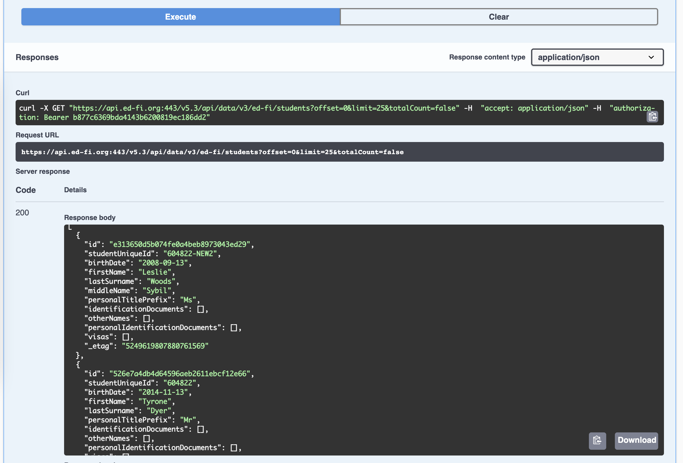 Swagger Screenshot