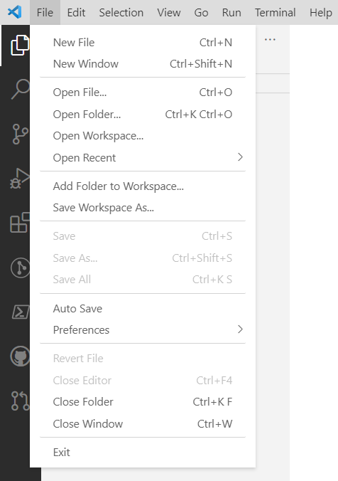 From VS Code -> Open
Folder