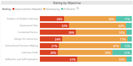 Rating by objective chart