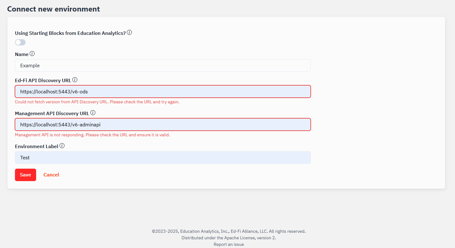Invalid URL fields validation