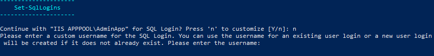 pws sql login authorization