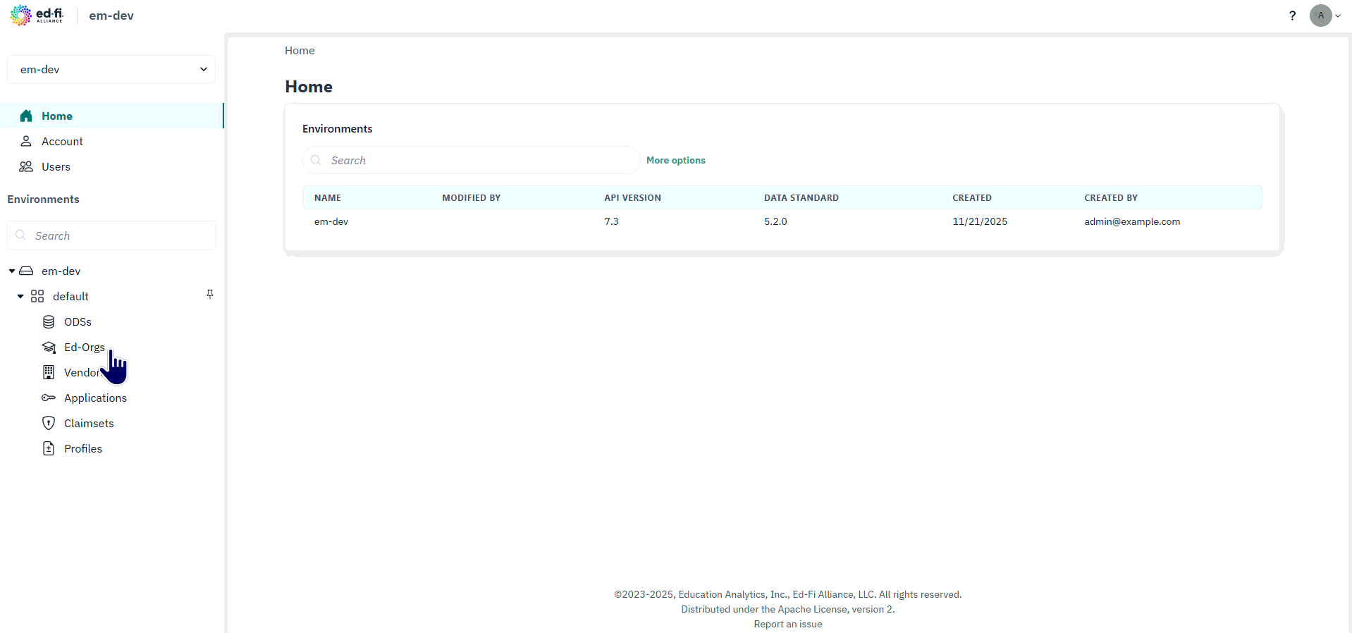 Admin App Create Application