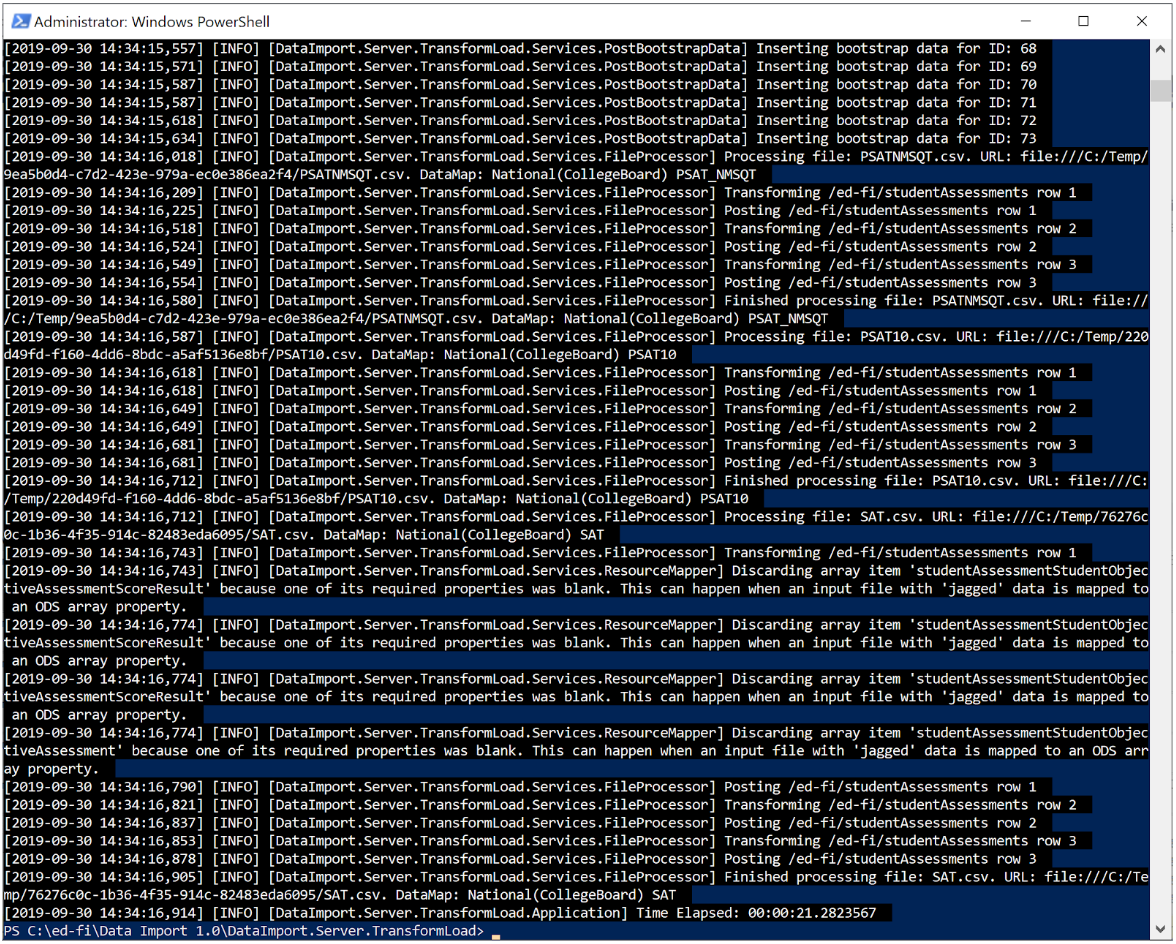 DataImport Result