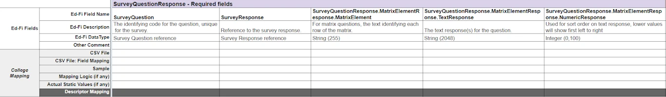 Survey Question Response Workbook