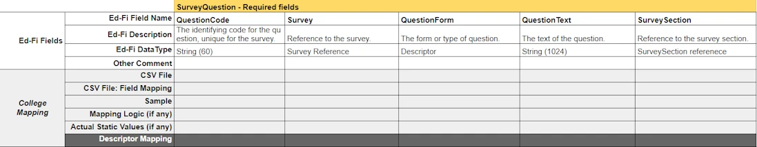 Survey Question workbook