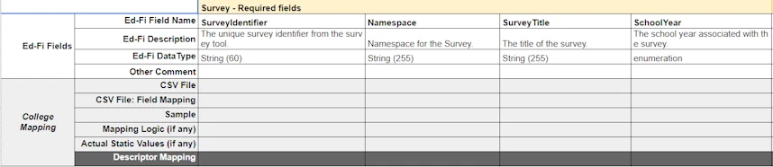 Survey workbook