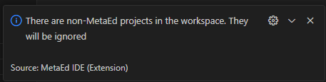 Non-MetaEd projects in the workspace