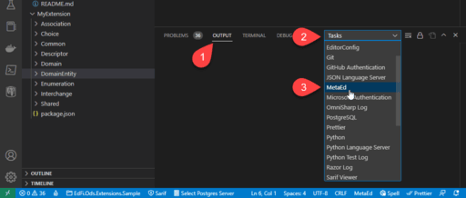 Output panel